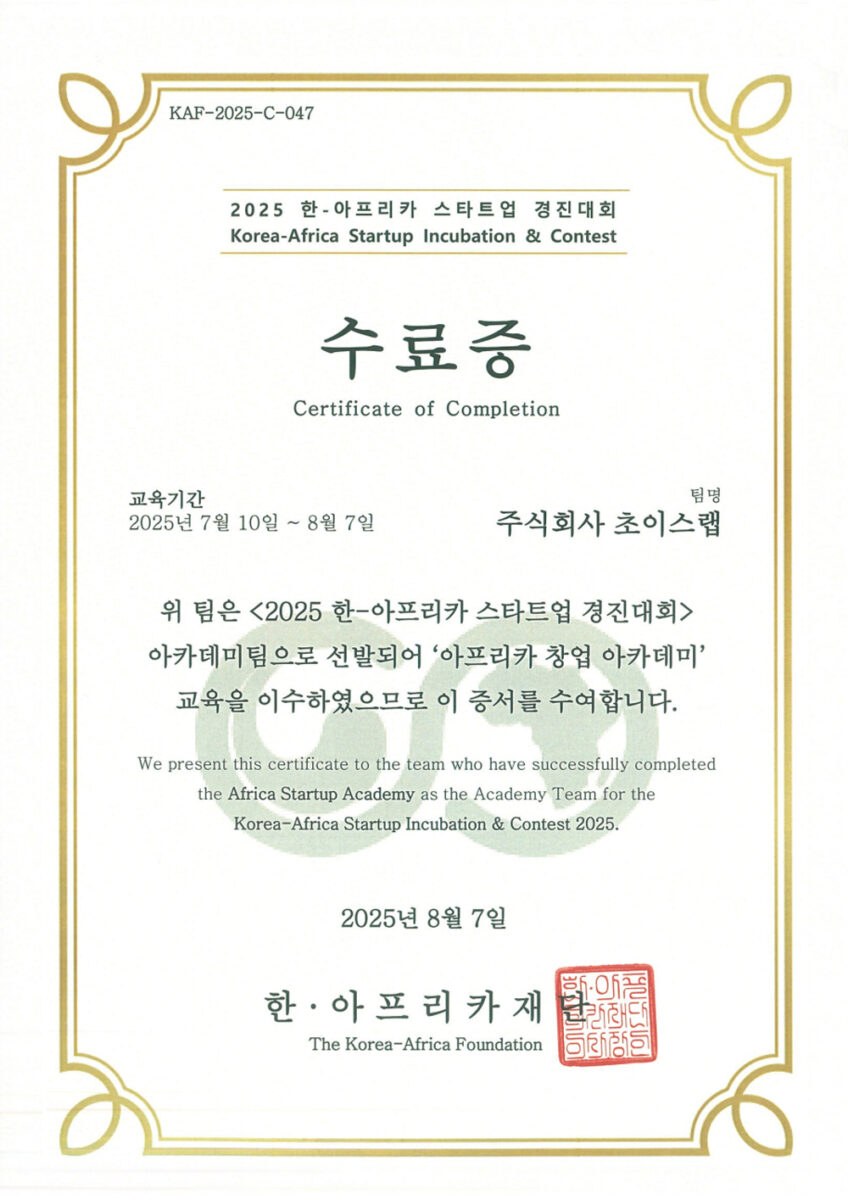 2025 Korea-Africa Startup Academy Program